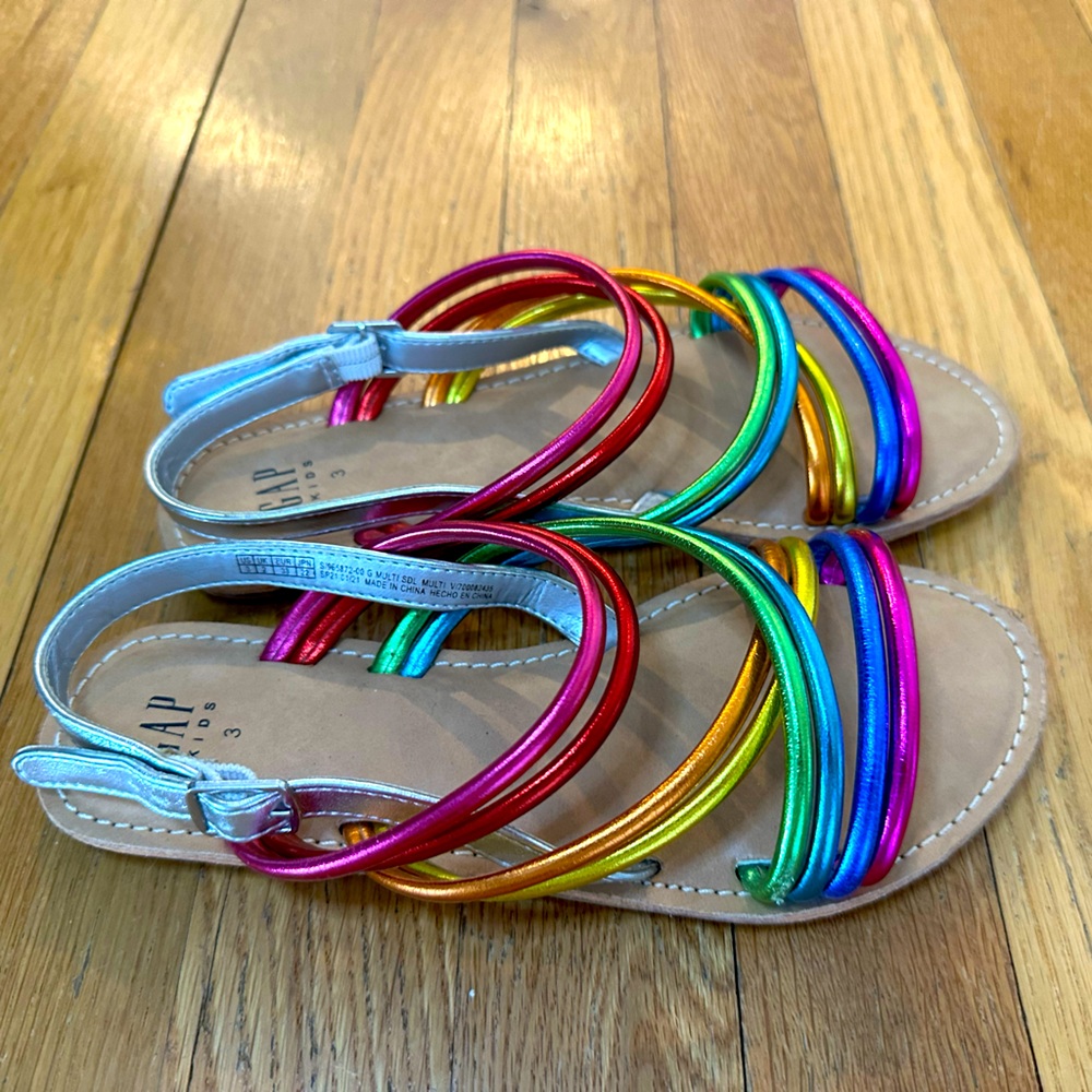 Gap Kids Girls Size 3Y Rainbow Sandals